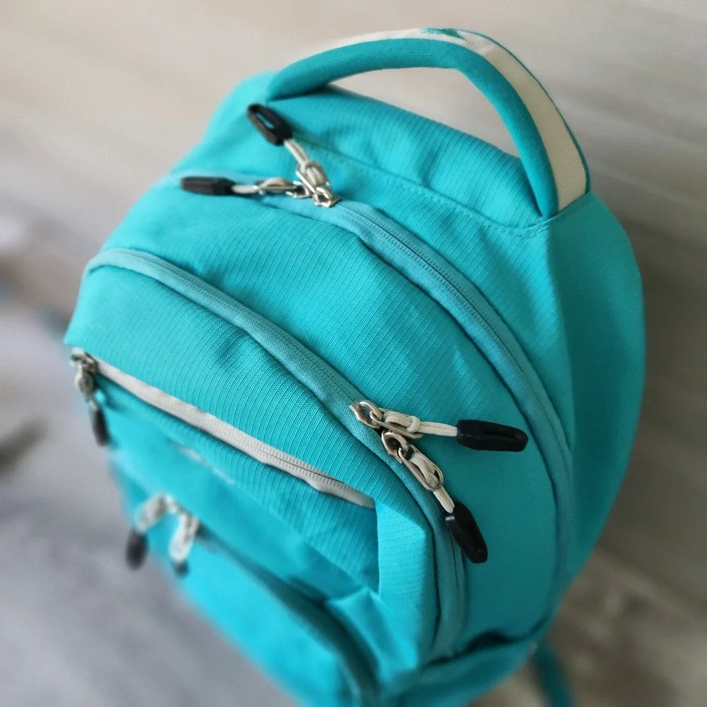 High Sierra Ripstop Multi-Compartment Backpack Turquoise Teal Reflective Bag